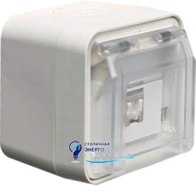 Розетка UAE екранована, 8P, кат.6 клас E, IP55, полярна білизна, W.1