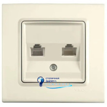 Розетка VIKO 2TF (телефон) Linnera LINNERA 90401033 Кремовый