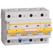 Автоматический выключатель ВА47-100 4Р 100А 10kA С IEK