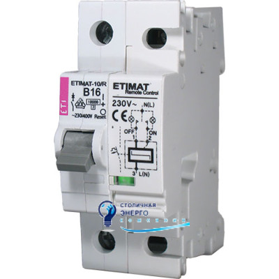 Автоматический выключатель с д/у ETIMAT 11 RC 1p C 6A