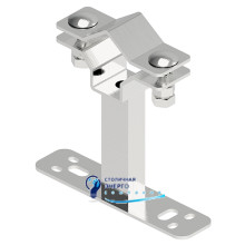 Держатель мачты молниеприемника d 40 мм, L-100 мм, нержавеющая сталь, NL0100NI, ДКС