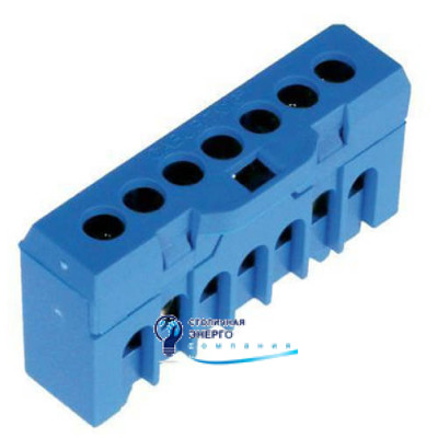 Клеммник ESC-QBLOK7001 (синий, 10/16мм², 7 подключ.)