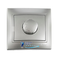Димер (cвітлорегулятор) 500W з фільтром та запобіжником зі вставкою, «MIRA», сірий металік