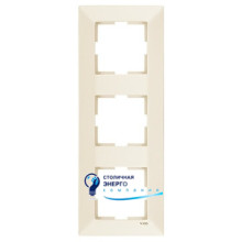 Рамка VIKO 3-на вертикальна Meridian MERIDIAN 90979033-WH Кремовий
