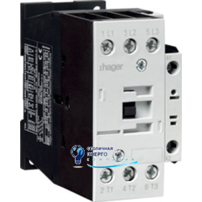 Контактор корпусний 3P+1НВ, 24V-DС, 25А AC-3