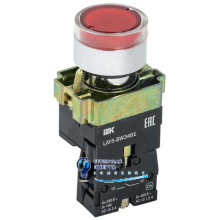 Кнопка управления LAY5-BW3461 с подсветкой красный 1з IEK