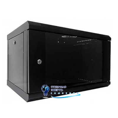 Шафа комутаційна настінна 6U 600x450 чорна