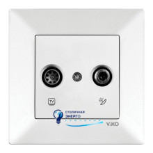 Розетка VIKO TV + SAT проходная 11 DB Meridian MERIDIAN 90970087-WH Белый