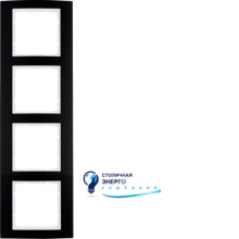 Рамка 4Х черная/полярная белизна B.3