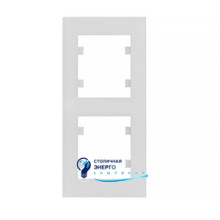 Рамка 2X вертикальная, Lumina-Intens, белый