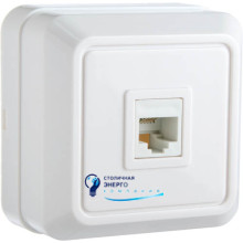 Розетка телефонна РЗtf-1-Ct-W, білий