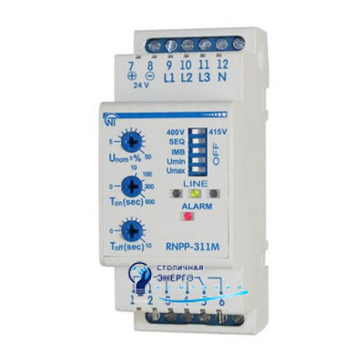 Реле напруги і контролю фаз РНПП-311М 24V (трифазне)