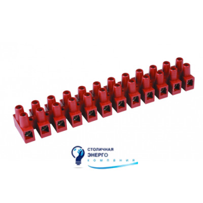 Клемна колодка 12p 150°С 450V 76A 16кв.мм. фібергласс 43512FV ДКС