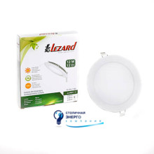 Панель светодиодная круглая, 12W встр 4200K, 950lm
