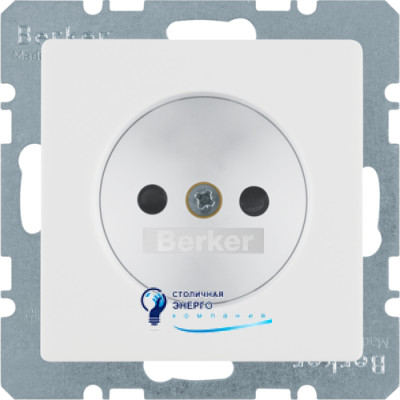 Розетка без з/к, зах.контактів, 16А/250V, полярна білизна, Q.х