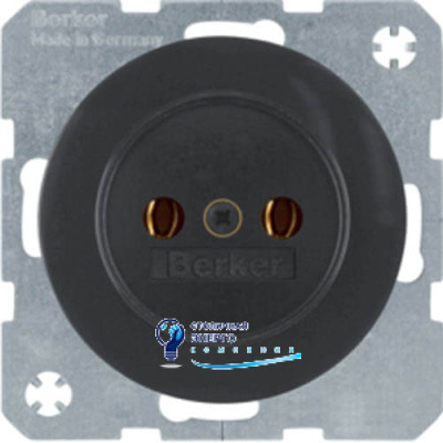 Розетка без з/к, 16А/250V, чорна, R.x