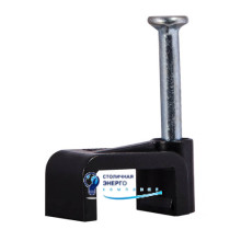 Скоба черная 7 мм плоская (100шт)