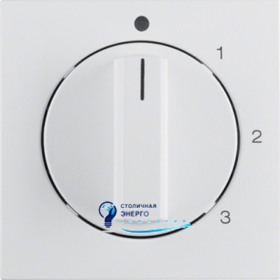 Центральна панель для 3-рівн. вимикача з 0-полож., полярна білизна матова S.1/B.х