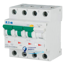 Дифавтомат выключатель Eaton (Moeller) mRB6-6/3N/С/003-A