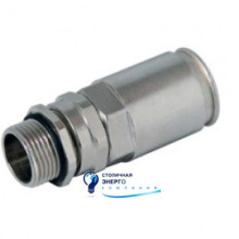 Муфта труба-коробка, Ø16мм, IP68, М12х1,5, Ø5-9мм, с гермет. уплотнением кабеля