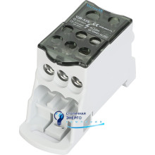 Розподільчий блок Vector VS VJB-125 на DIN-рейку, 125A, вх.1×10-35mm, вих.6×2.5-16, 1×6-16mm