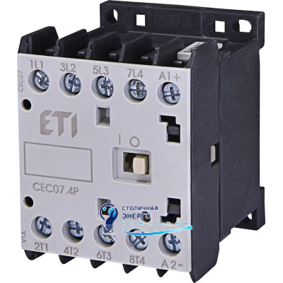 Контактор мініатюрний CEC 07.4P 230V АС (7A; 3kW; AC3) 4р (4 н.о.)