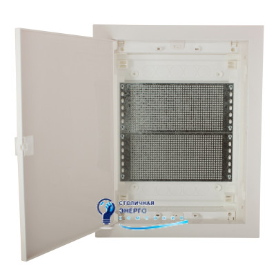 Щит металлопластиковый ECG28 MEDIA-PO (перф.панель, пластик.бел.дверь)