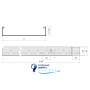 Лоток перфорированный L2098мм, NKZI 50X250X1.00_F