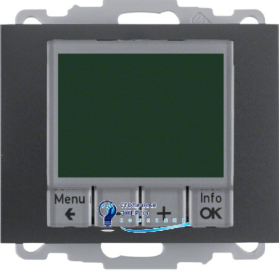 Регулятор температуры с часовым механизмом, 250V, антрацит, K.1
