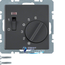 Регулятор температуры помещения, 10А/250V, антрацит, Q.х