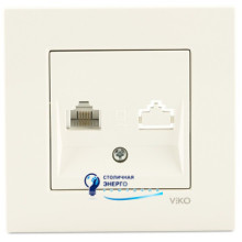 Розетка VIKO TF (телефон) KARRE 90960113 Кремовый