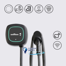 Зарядная станция 22 кВт разъем Тype 2 серии Pulsar Pro черная 400В 32А с кабелем 5м Wallbox PPR1-0-2-4-K-002