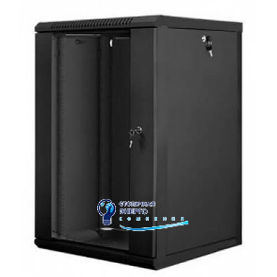 Шафа комутаційна настінна 18U 600x600 розбірна, чорна