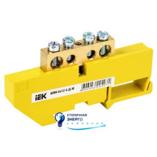 Шина PE «Земля» на DIN-изоляторе ШНИ-8х12-4-Д-Ж IEK