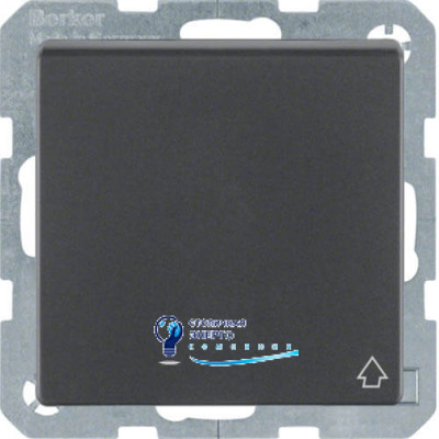 Розетка 1X с з/к, крышка, защита контактов, 16A, 250V, антрацит, Q.x