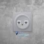 Розетка 2X комп'ютерна RJ45 кат.5e, сірий