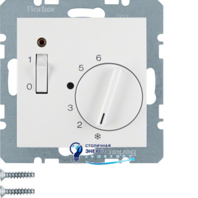 Регулятор температури приміщення, 250V, полярна білизна S.1