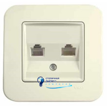 Розетка VIKO 2TF (телефон) Rollina ROLLINA 90421033 Кремовый