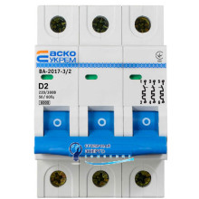 Автоматический выключатель УКРЕМ ВА-2017/D 3р 2А АСКО