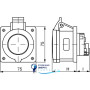 Розетка скрытой установки IP44 32A 3P+E 400V, DIS4223266, ДКС