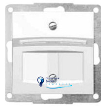 Корпус для установки двух разъемов RJ-45 белый FIORENA