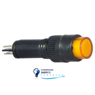 Сигнальная арматура AD22E-8DS желтая 220V АC