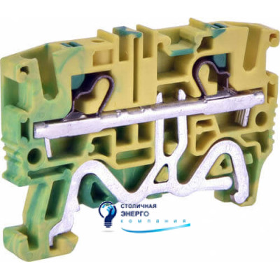 Клемма пружинная заземляющая ESH-EFCE.4 (4мм², желто-зел., push-in)
