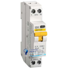 Дифавтомат выключатель АВДТ32М В16 30мА IEK