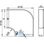 Кут CPO 90 гориз. 90° 150х80 DKC 36023INOX нерж. сталь