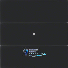 Клавишный сенсор «Стандарт», 3-канальный, стекло - черный, B.IQ