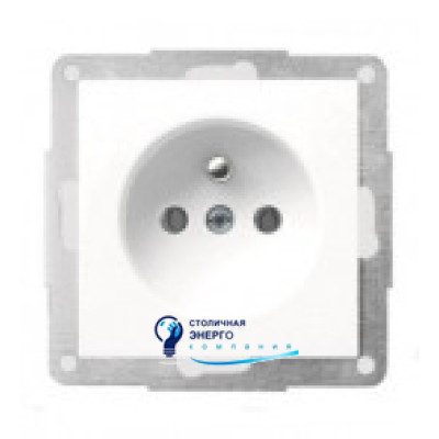 Розетка с центральным контактом заземления белая FIORENA (винт) 16А/250V