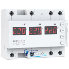 Реле напряжения ZUBR D6-40 red