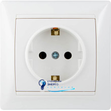 Розетка 2Р+PE PB16-З-Fr-W (белая)