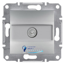 Розетка TV концевая (1 дБ) «Asfora» без рамки, алюминий